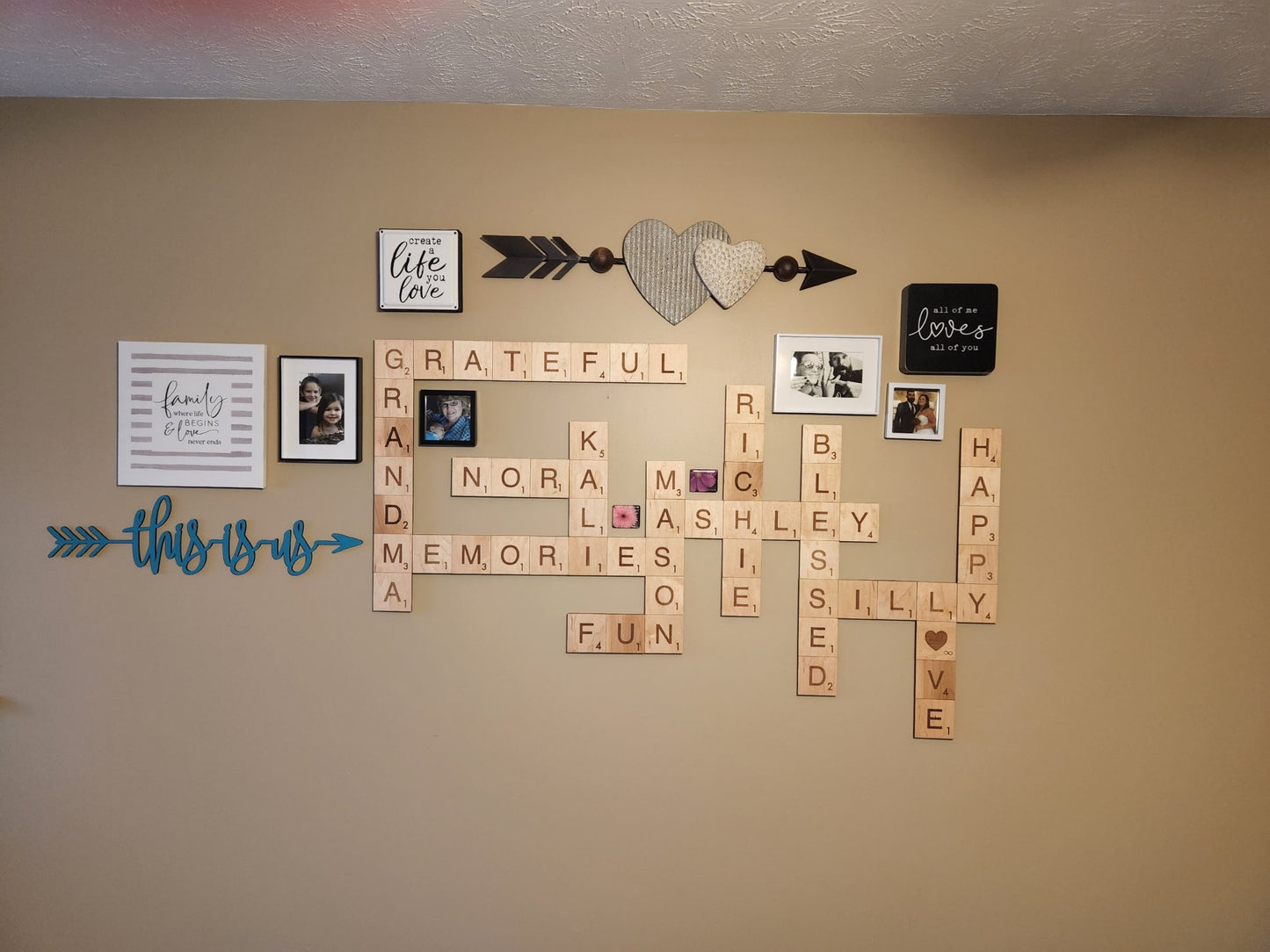 3x3 inch Laser Engraved Letter Tile