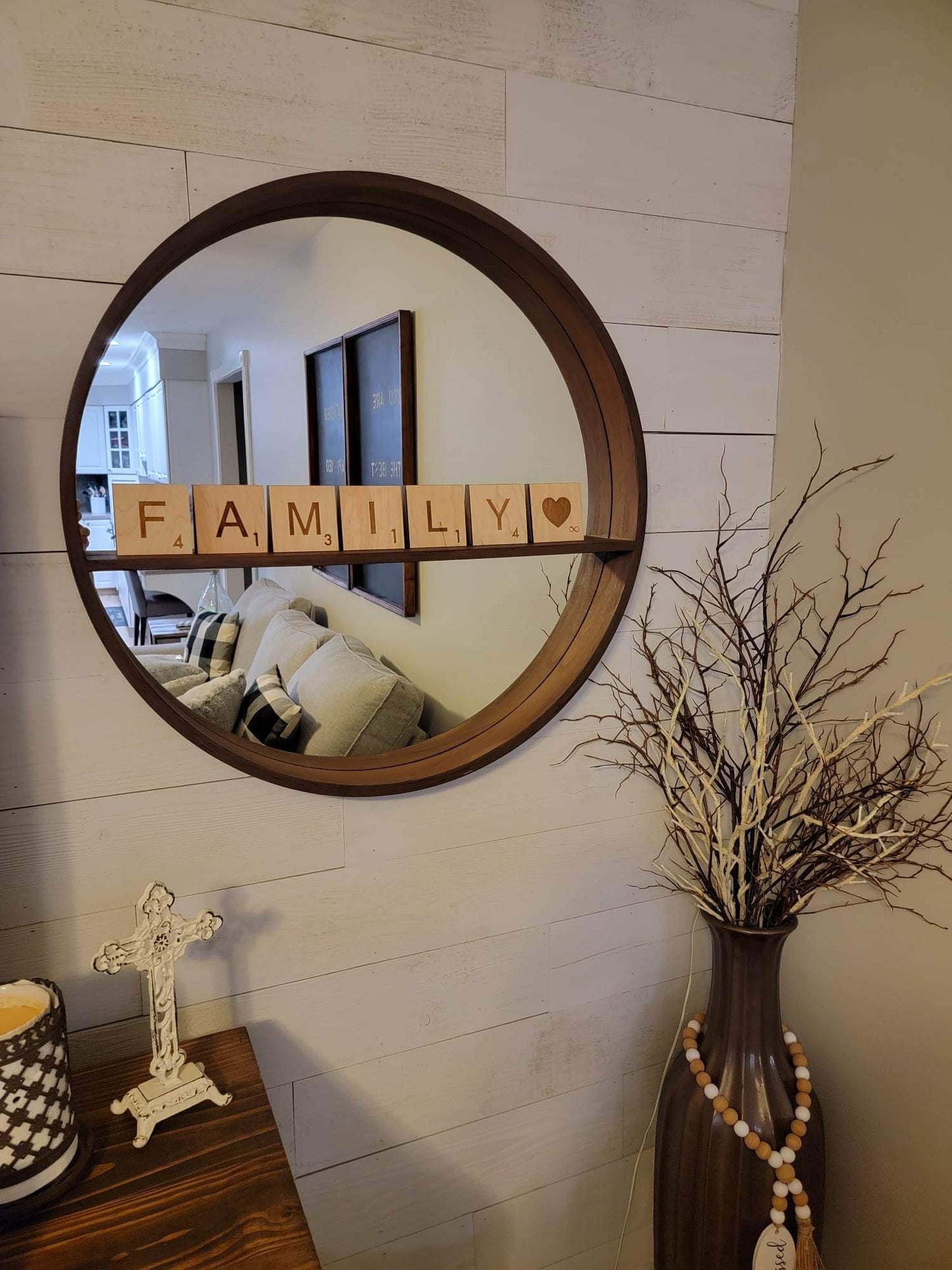 3x3 inch Laser Engraved Letter Tile