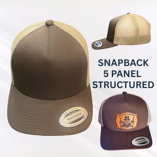 SNAPBACK 5 PANEL STRUCTURED HAT WITH PATCH OF CHOICE