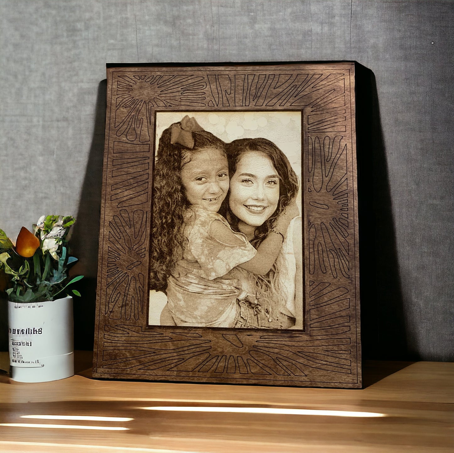 Framed 5x7Laser Engraved Photo