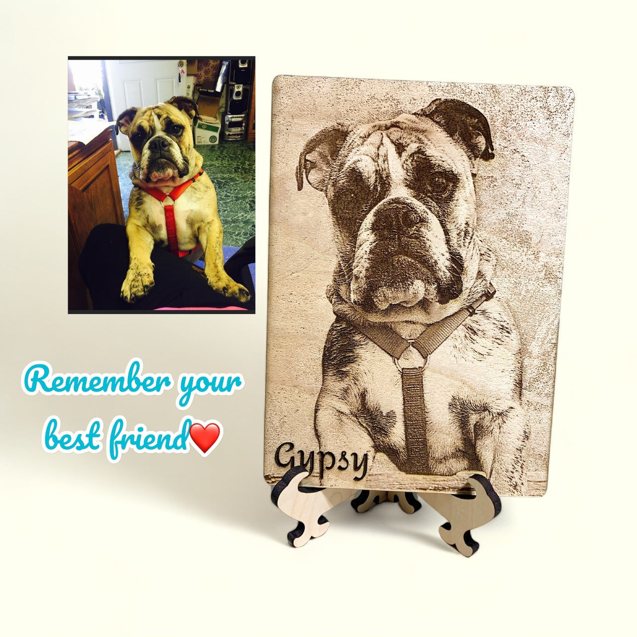 Laser Engraved Photograph 4" X 6" or 5x7