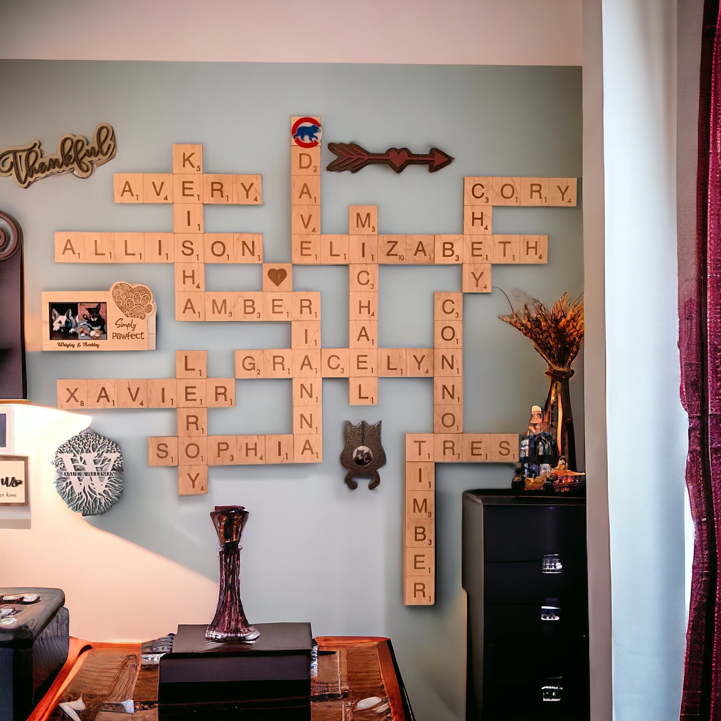 3x3 inch Laser Engraved Letter Tile