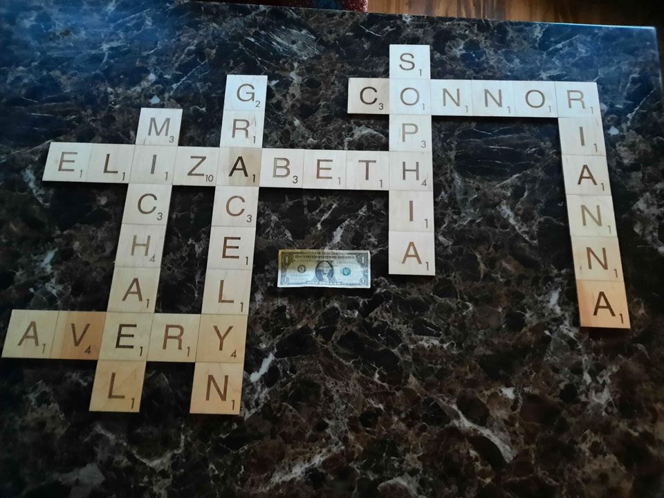 3x3 inch Laser Engraved Letter Tile